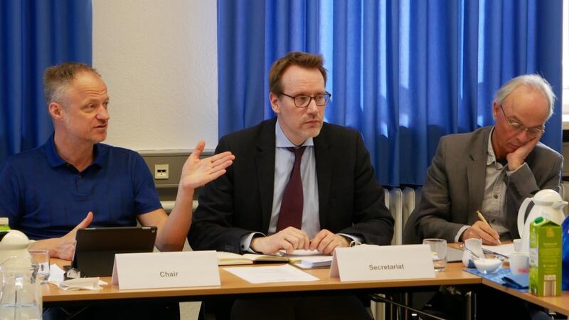 WSB Chair Co Verdass (left), CWSS Executive Secretary Rüdiger Strempel and CWSS Deputy Executive Secretary Folkert de Jong. CWSS.