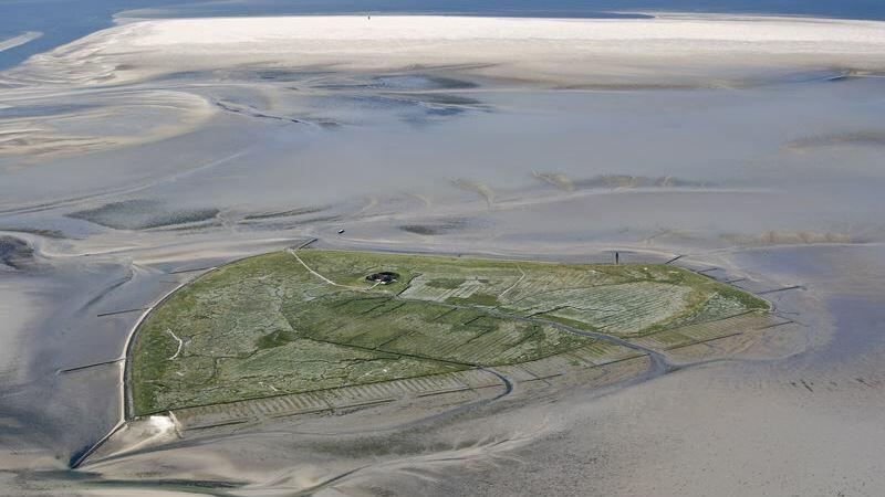 Aerial view on Hallig Süderoog. CWSS/ Martin Stock.