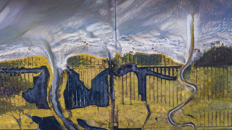 Salt marshes from above. Janis Meyer/ Waddenagenda.
